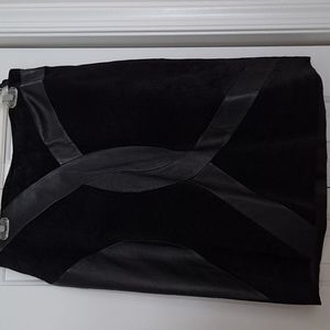 Leather and Suede skirt